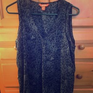 Navy Blue Chiffon Tunic